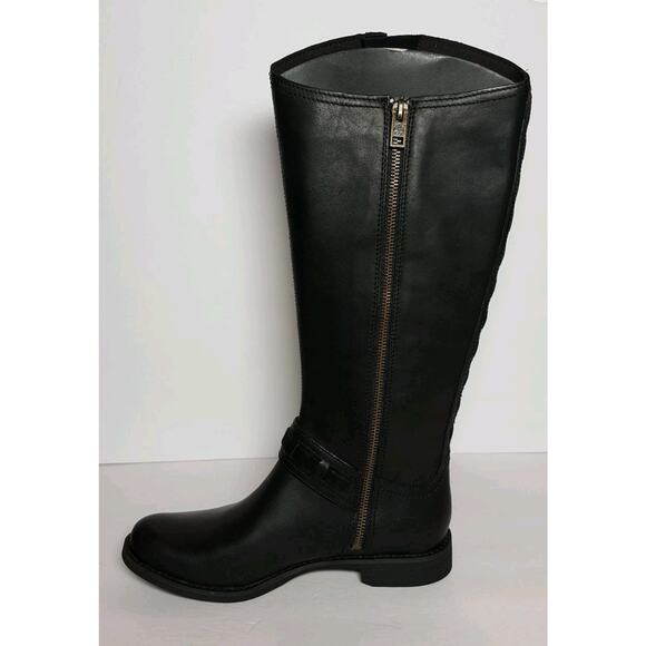 Timberland Womens Savin Hill Tall Leather Moto Boots Buckle Anti Fatigue Size 7 - Picture 4 of 12